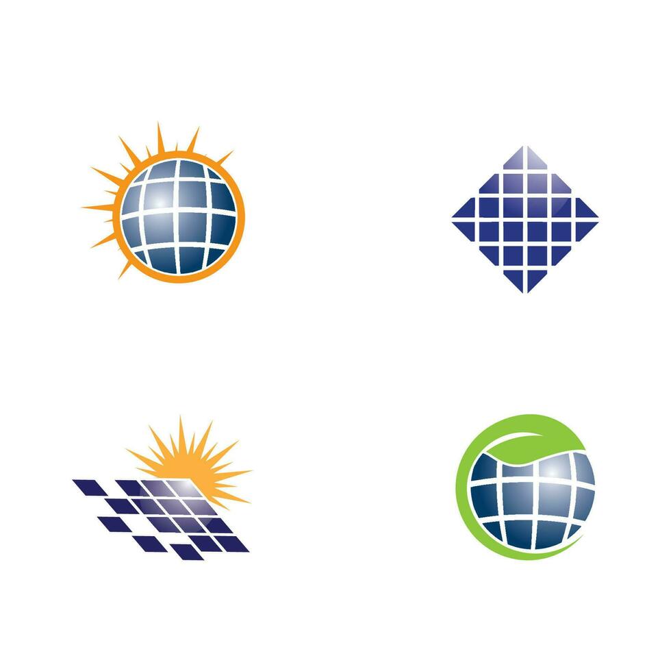 icono de energía del logotipo solar vector