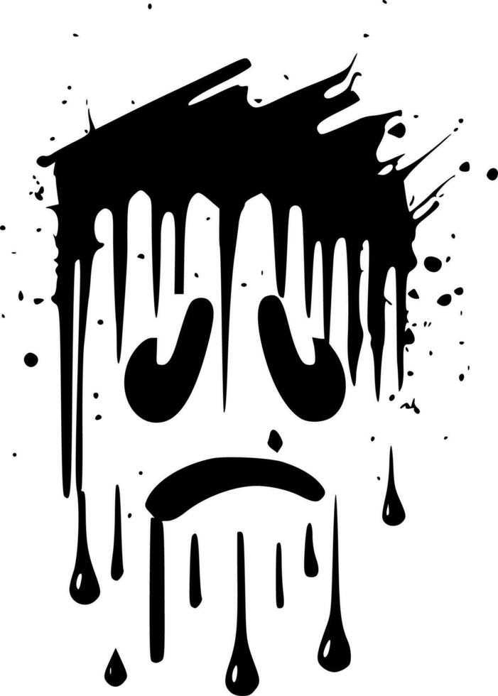 Distressed, Black and White Vector illustration