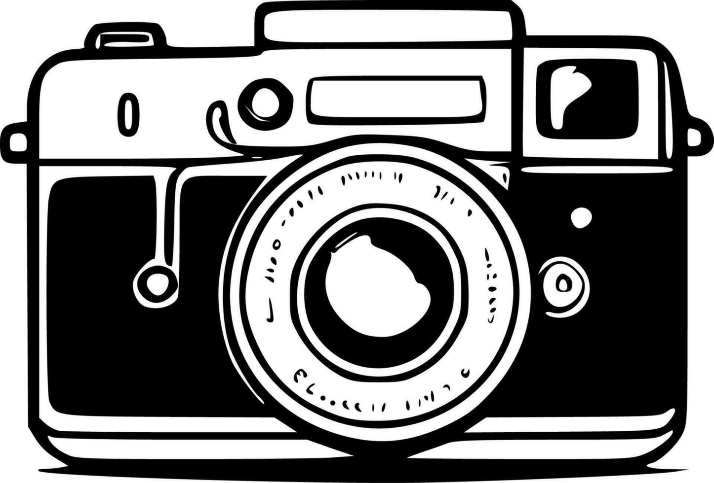 Camera Black and White Isolated Icon Vector illustration 23557857