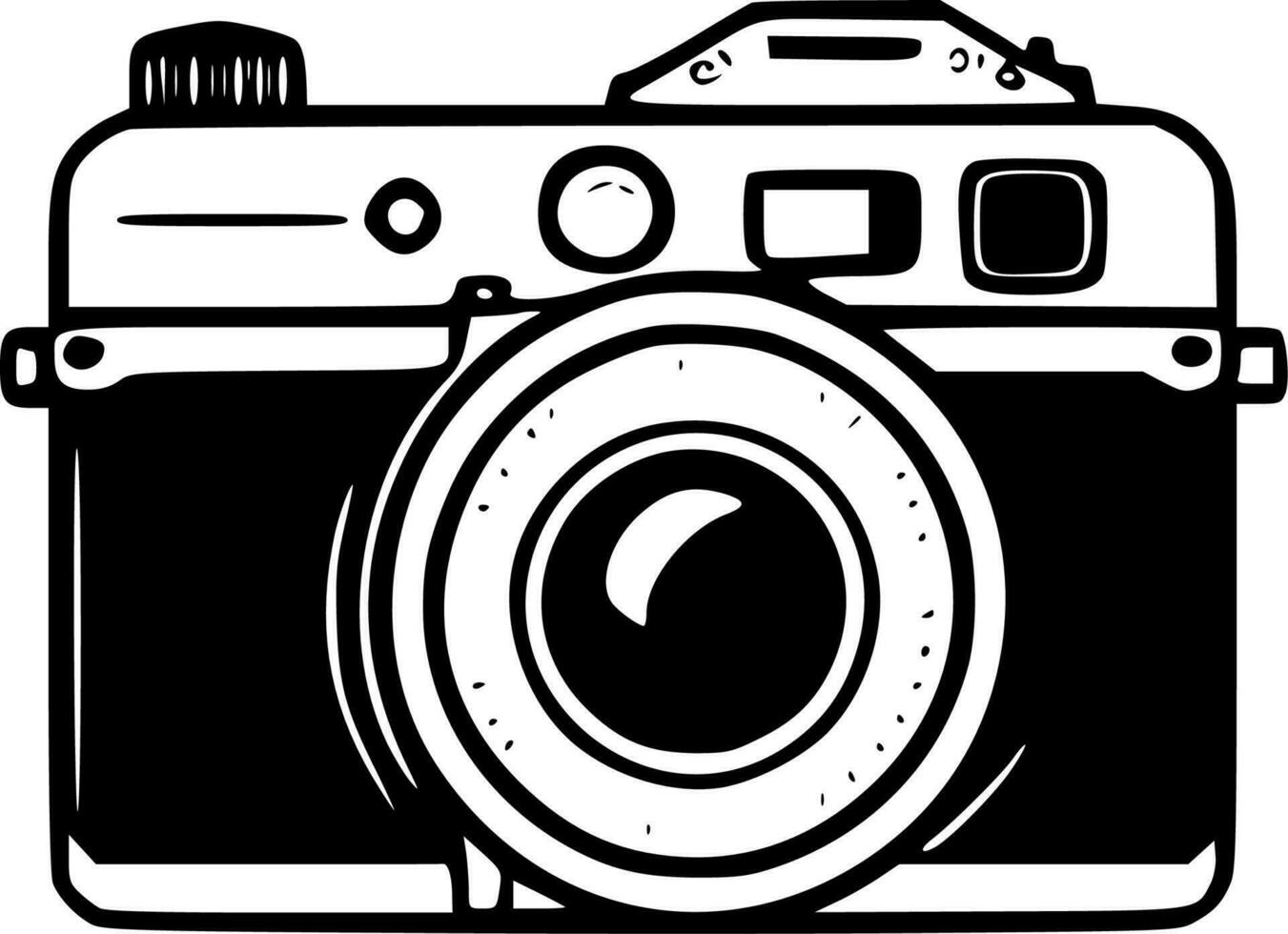 cámara - minimalista y plano logo - vector ilustración