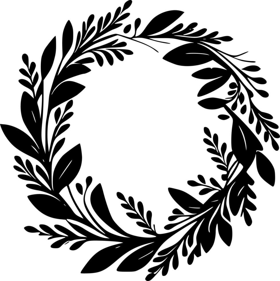 Wreath, Minimalist and Simple Silhouette - Vector illustration