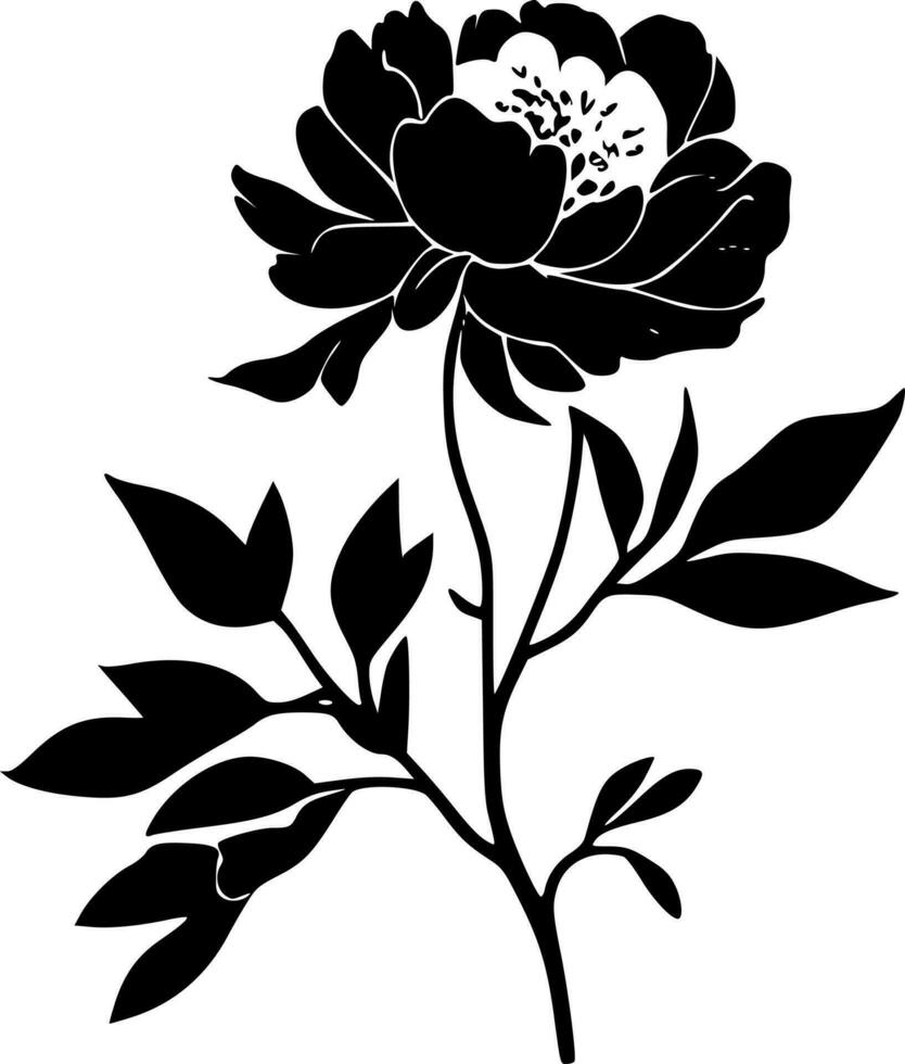 Peony - High Quality Vector Logo - Vector illustration ideal for T-shirt graphic