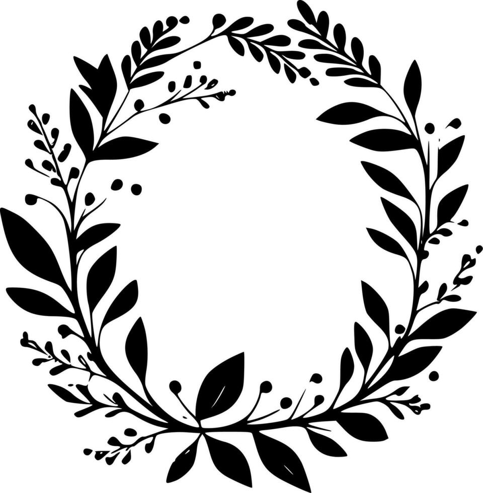 Wreath, Minimalist and Simple Silhouette - Vector illustration