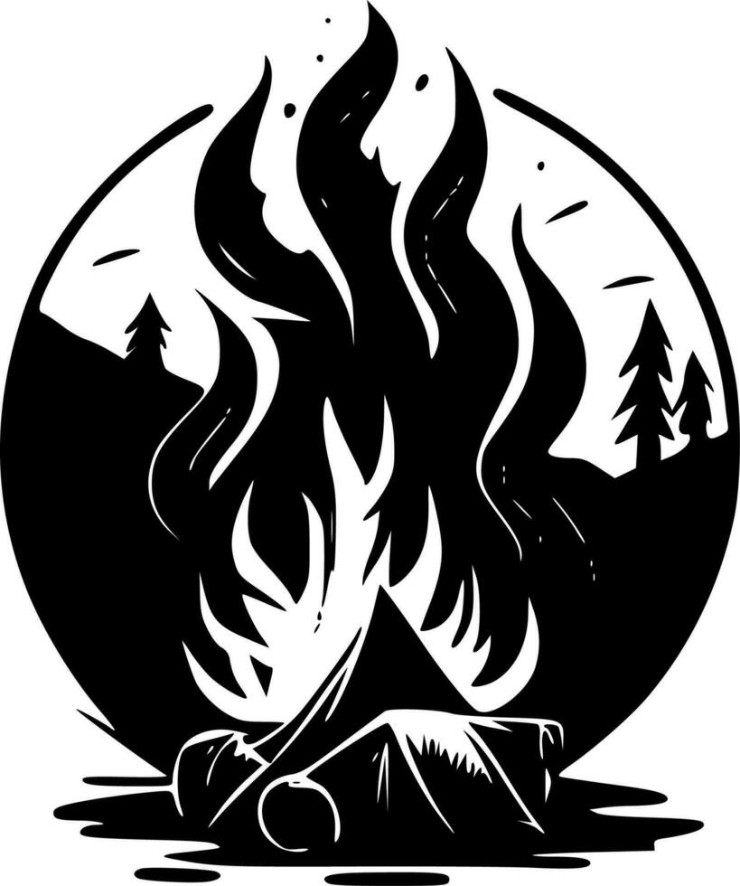 Campfire - High Quality Vector Logo - Vector illustration ideal for T-shirt graphic