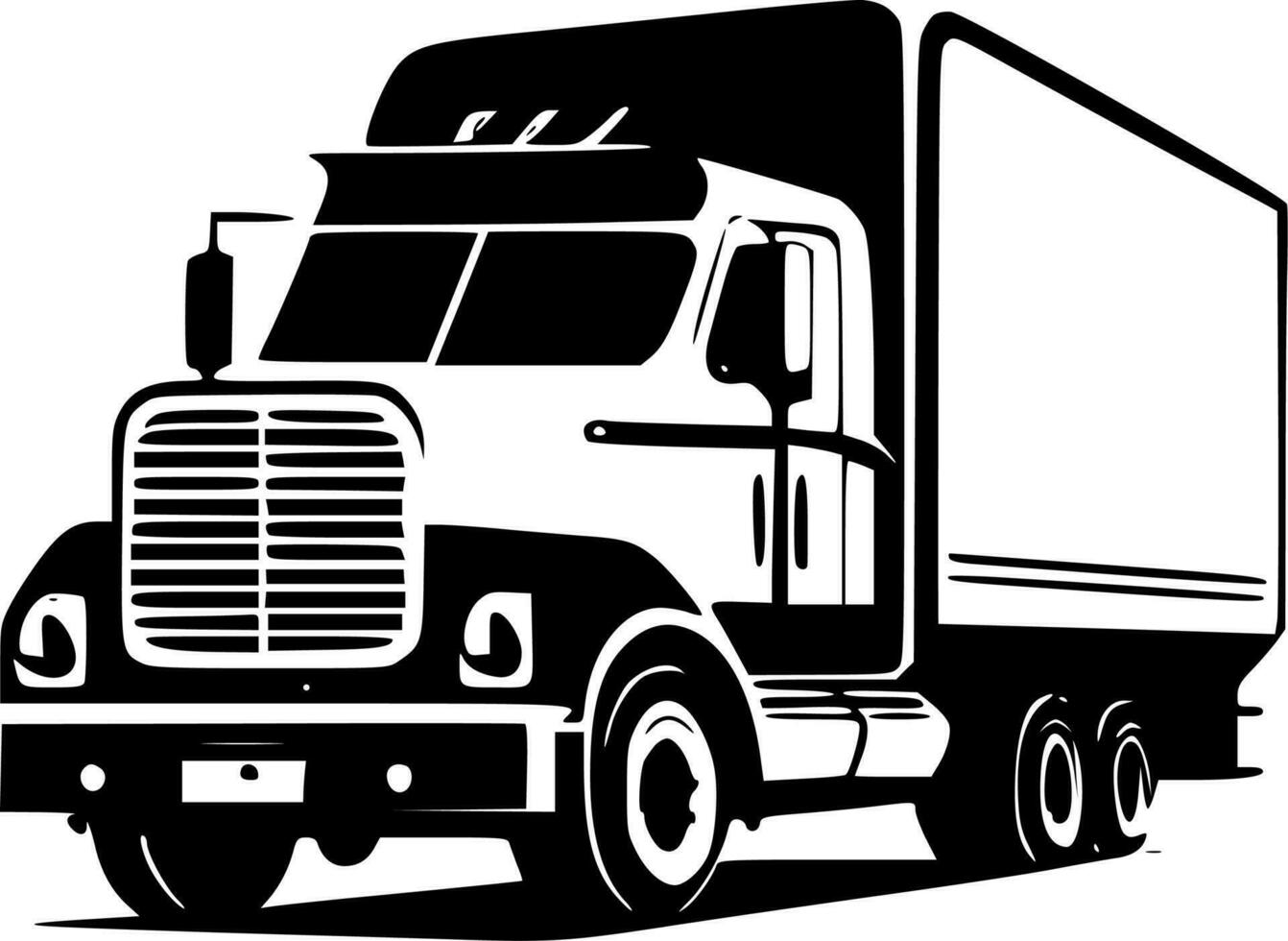 Truck - Minimalist and Flat Logo - Vector illustration