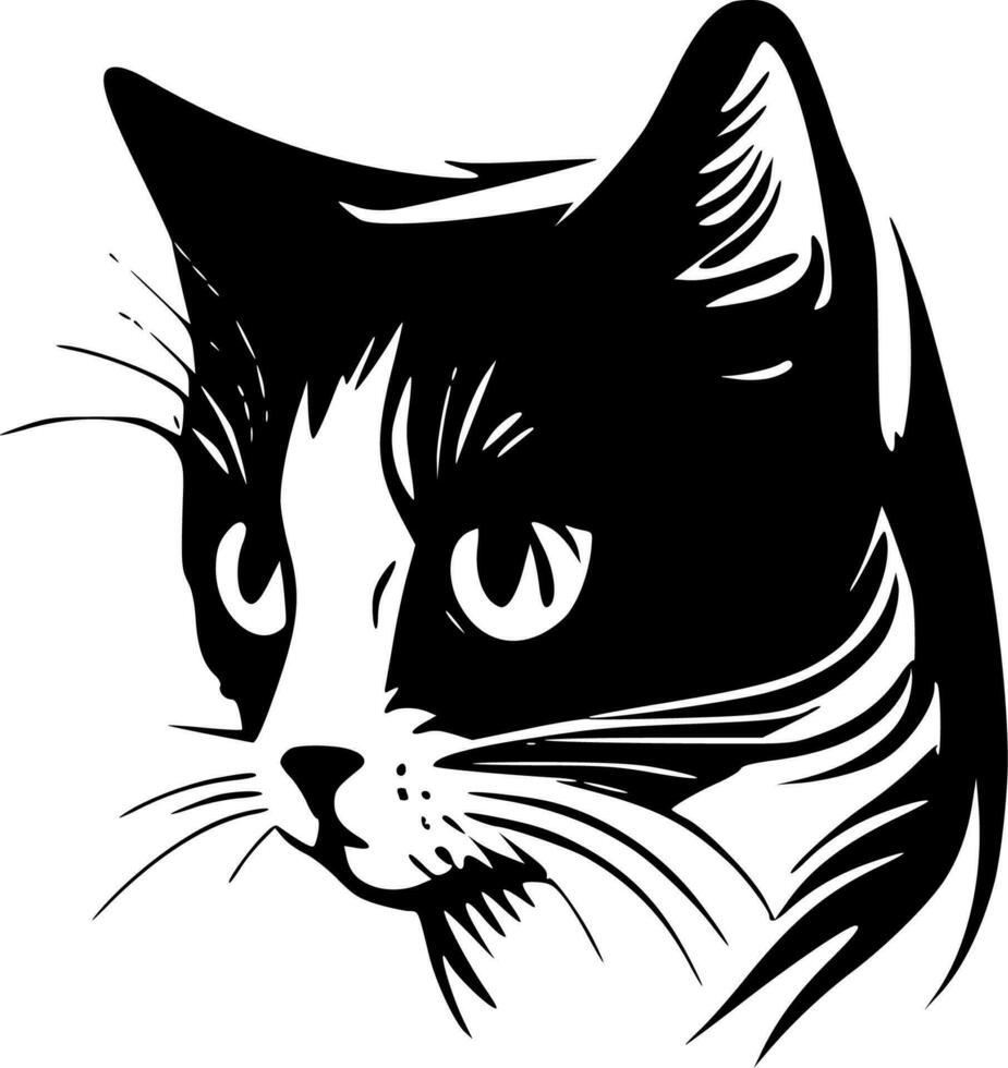 gato - minimalista y plano logo - vector ilustración