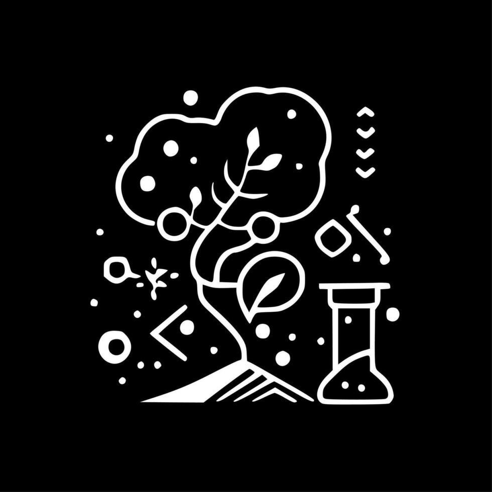 Science - Minimalist and Flat Logo - Vector illustration