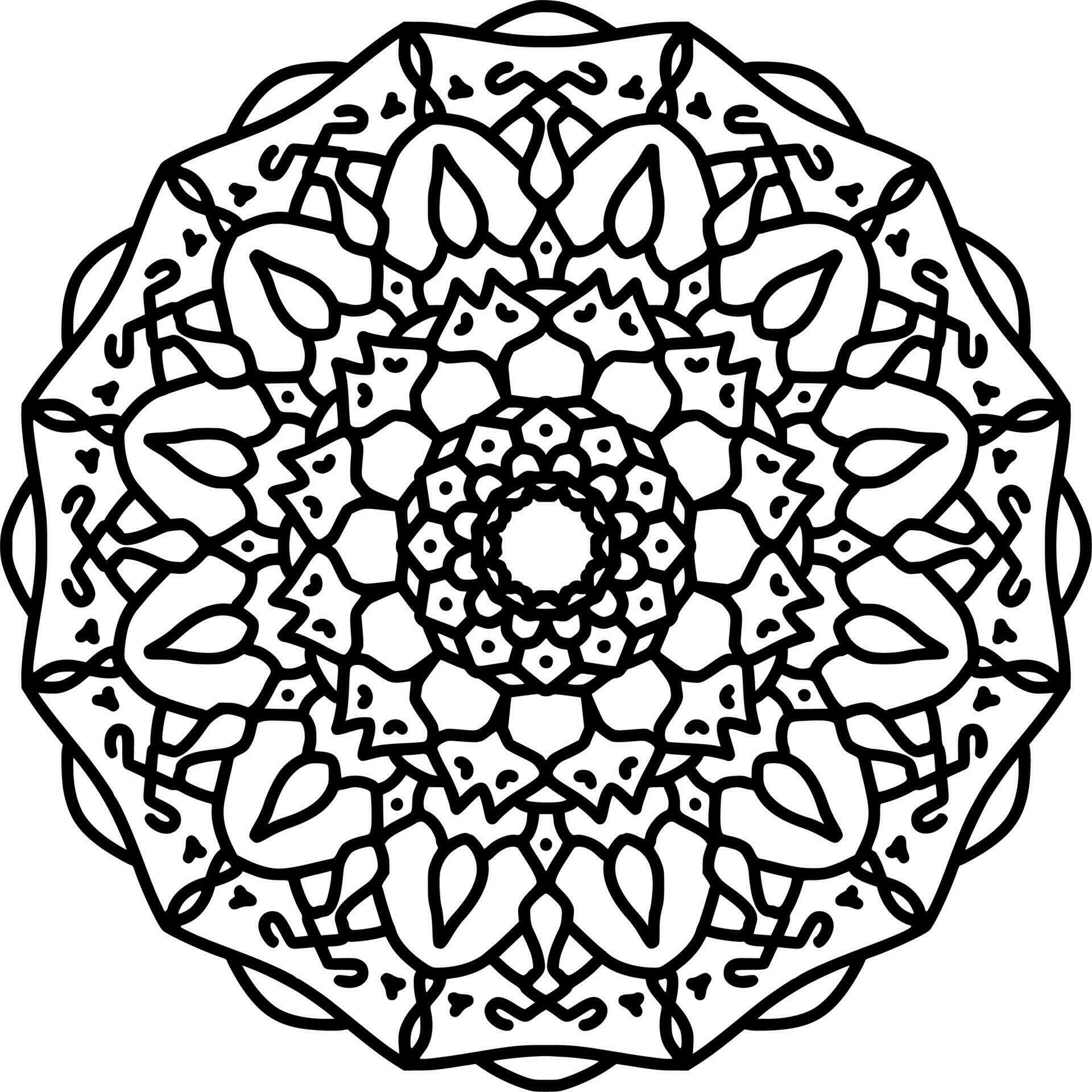 Vector silhouette of ornament on white background 23558033 Vector Art