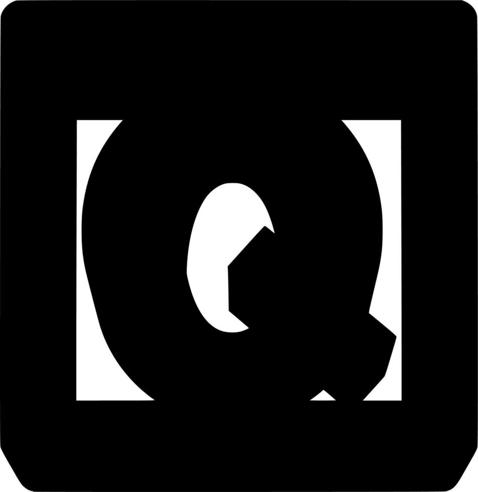Vector silhouette of  letters abc on white background