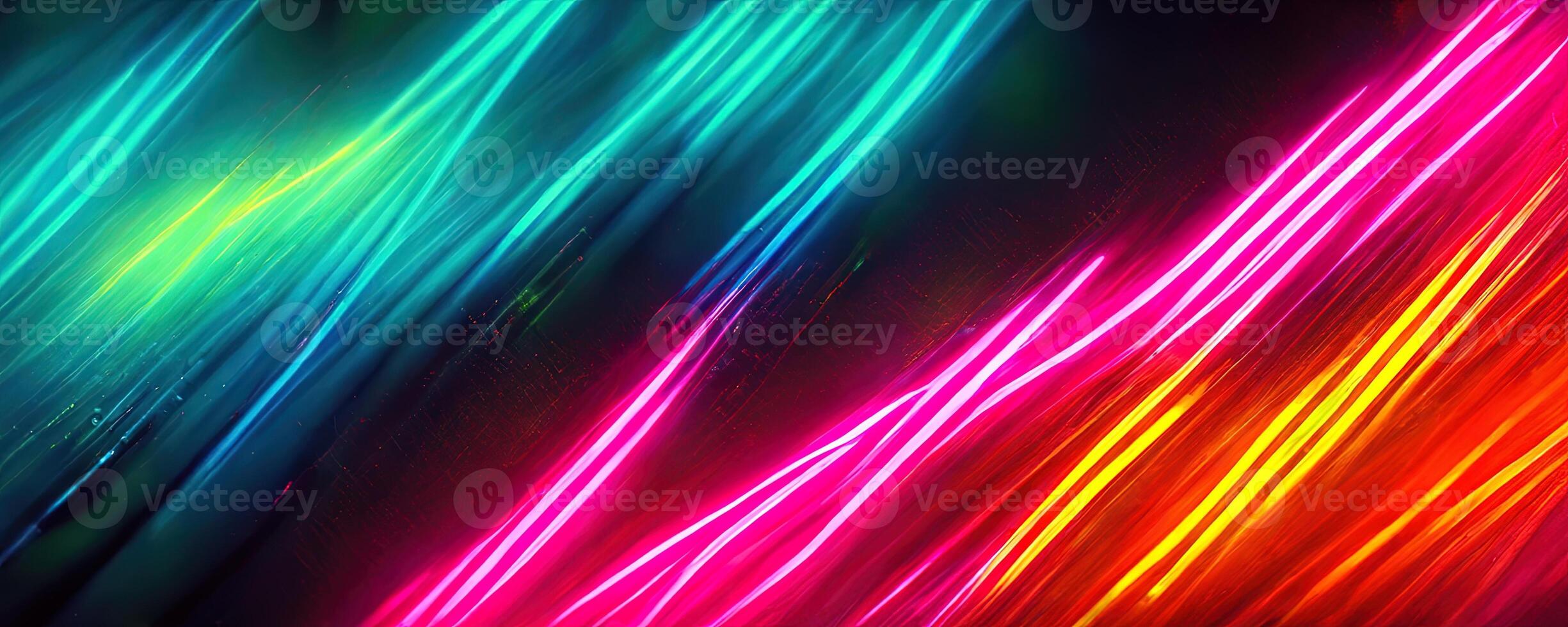 illustration of gaming background abstract, cyberpunk style of gamer wallpaper, neon glow light of sci-fi. Glowing iridescent neon lights for both light and dark backgrounds. photo