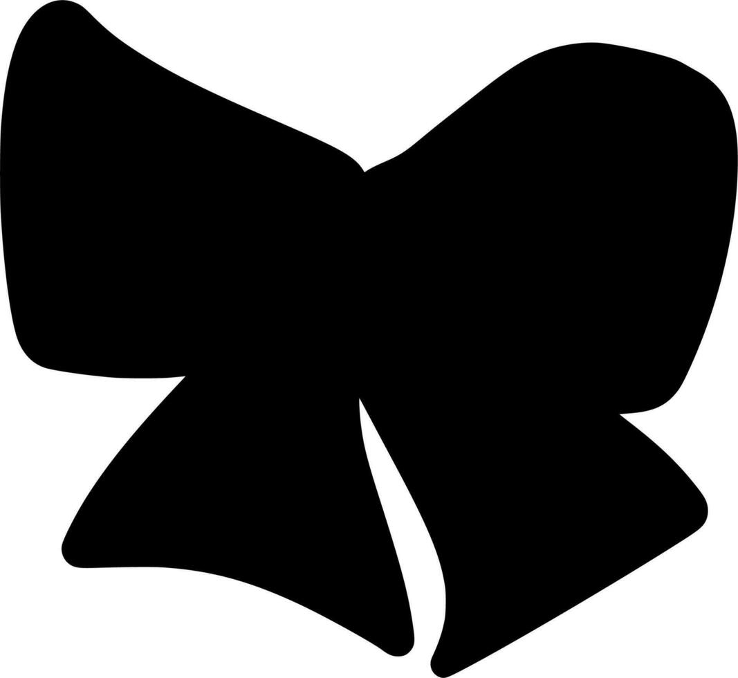 Vector silhouette of bows on white background