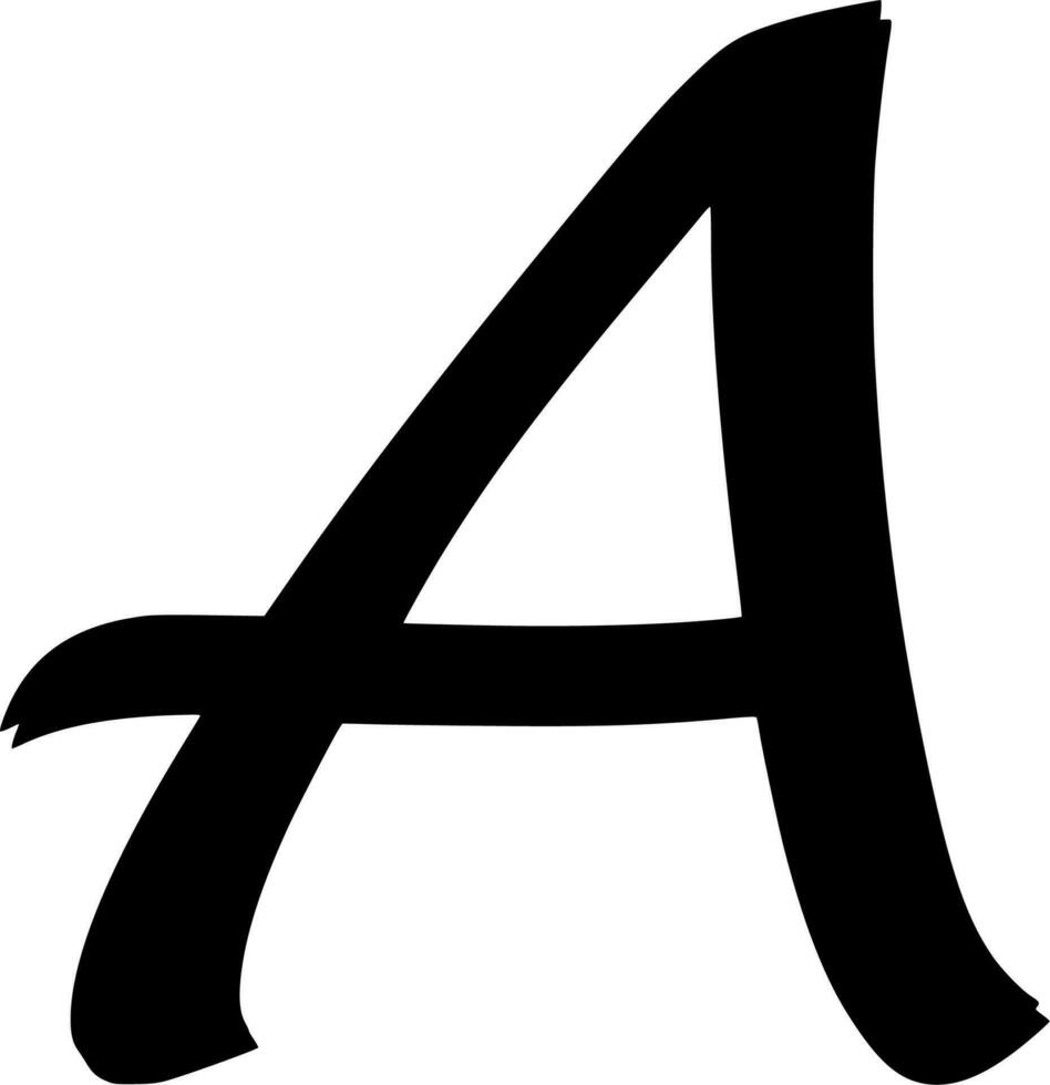 Vector silhouette of  letters abc on white background