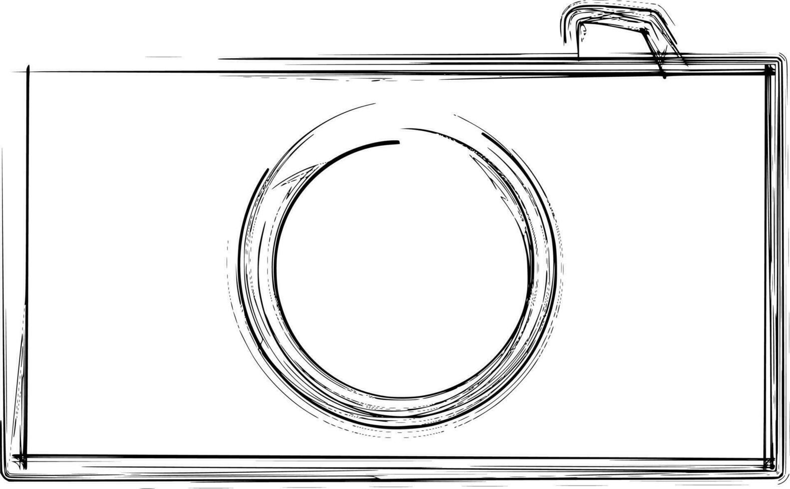 Vector silhouette of camera on white background
