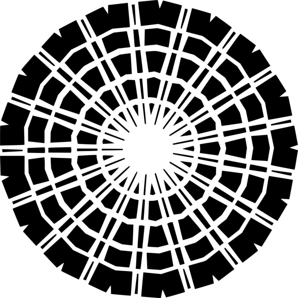Vector silhouette of ornament on white background
