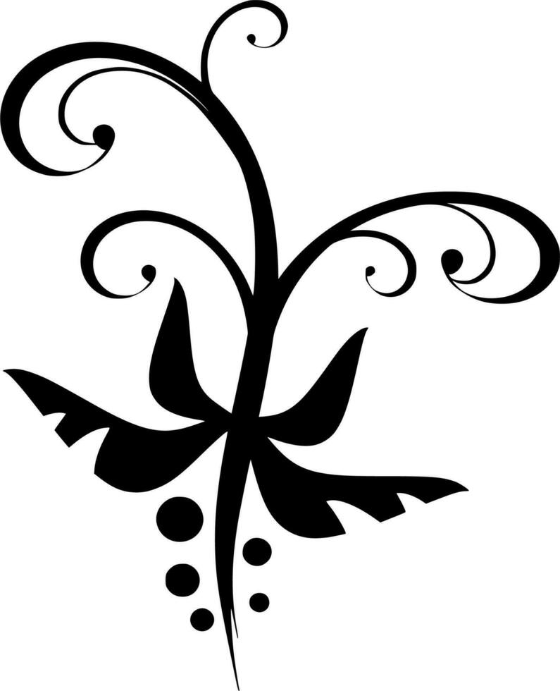 vector silueta de floral ornamento en blanco antecedentes