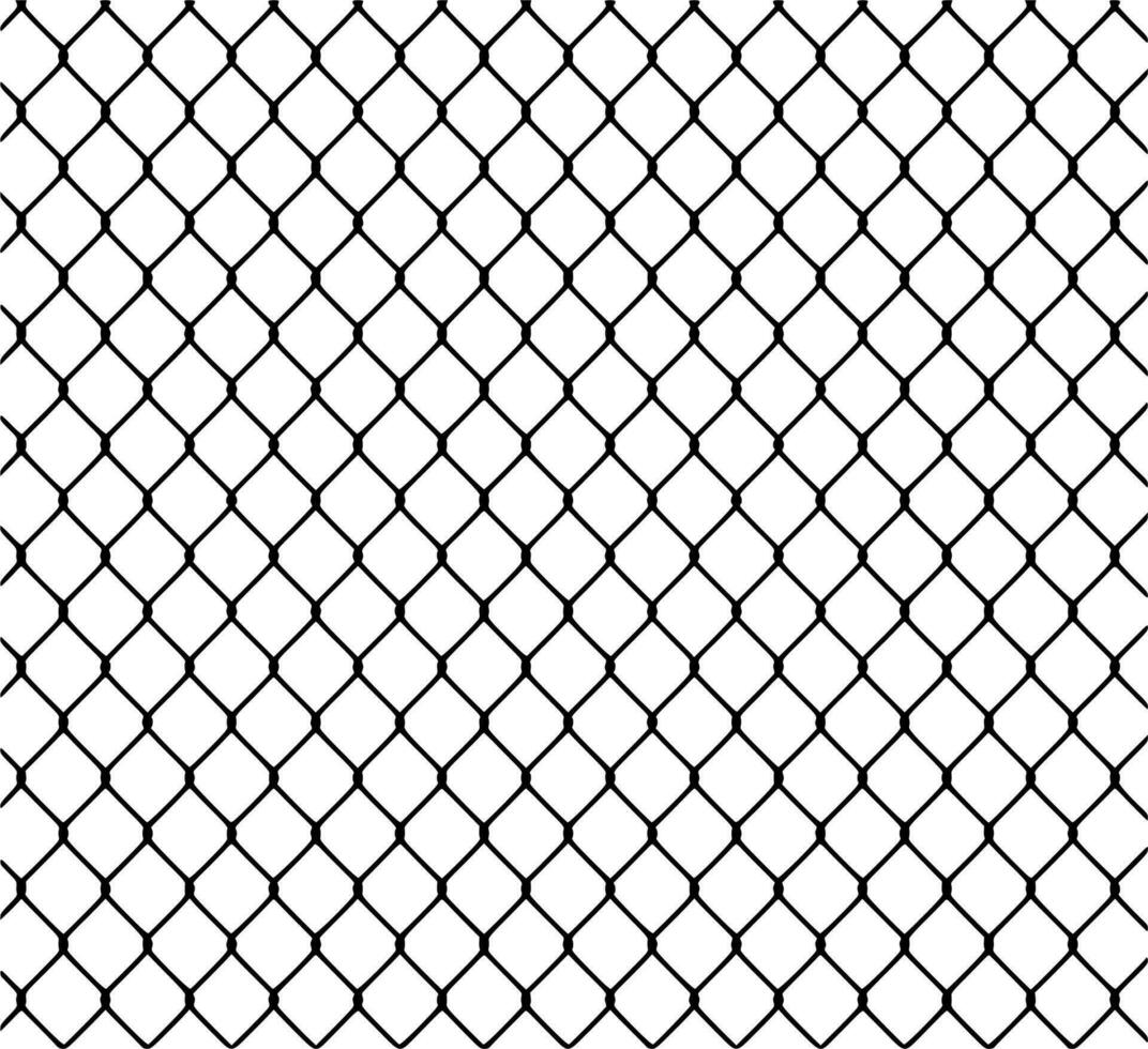 Vector silhouette of fence on white background