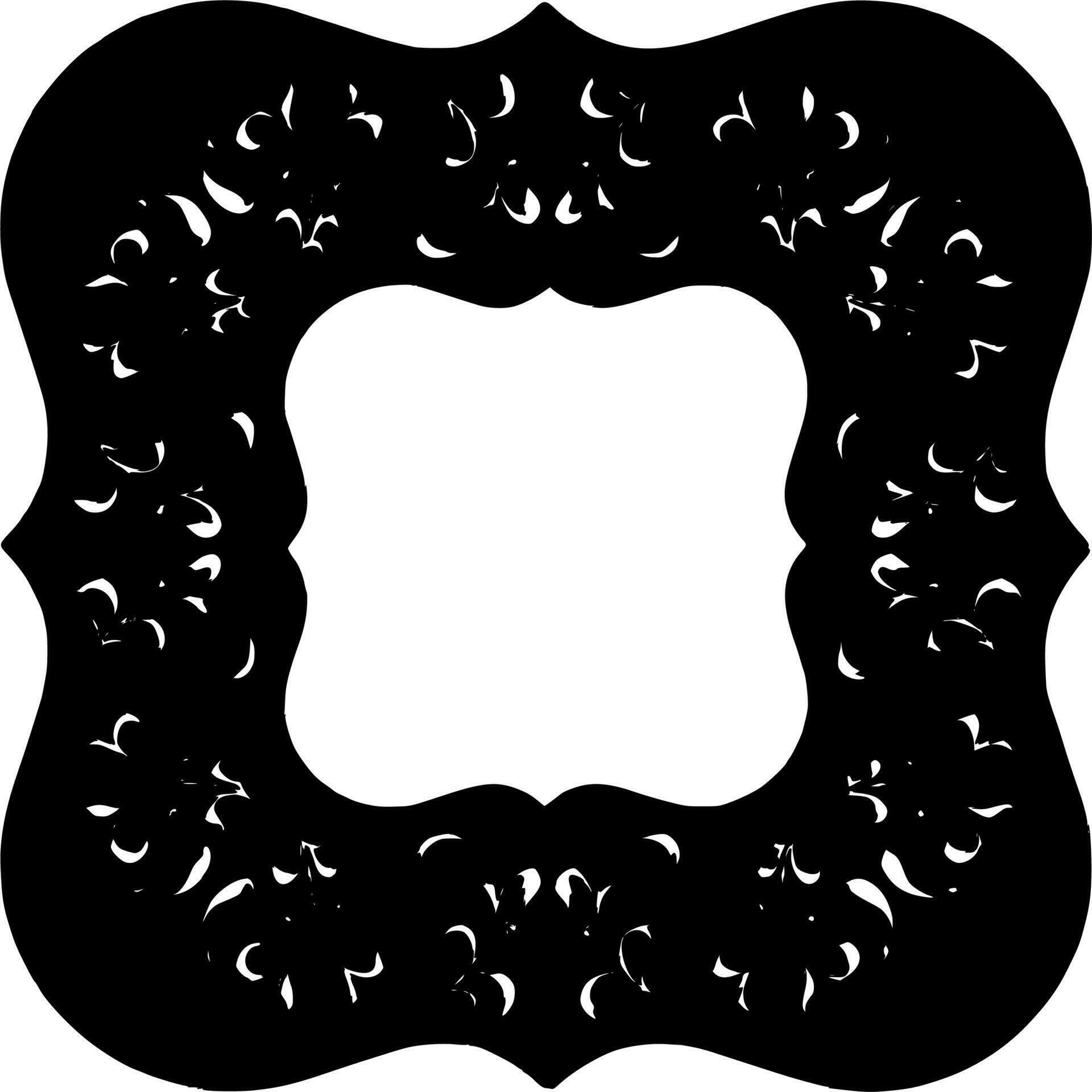 Vector silhouette of ornament on white background 23558287 Vector Art