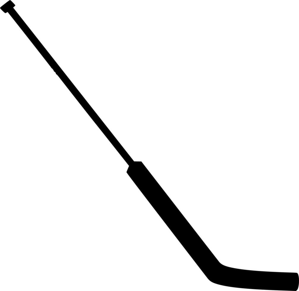 Vector silhouette of hockey on white background