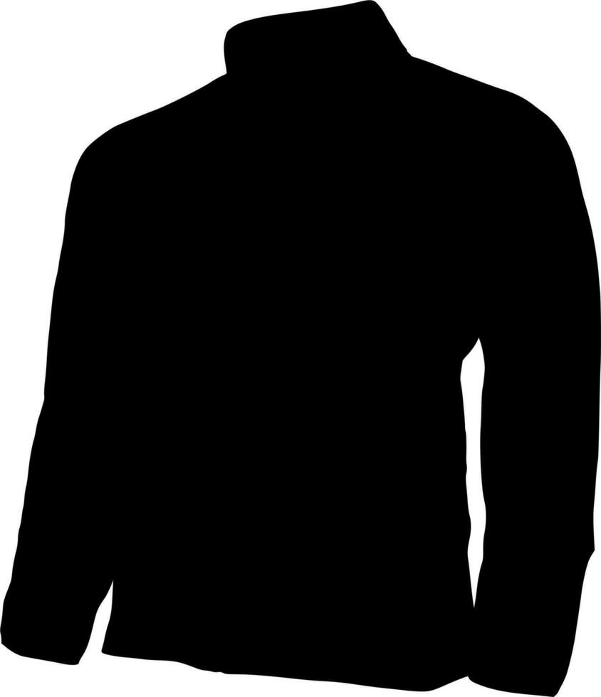Vector silhouette of sweaters on white background