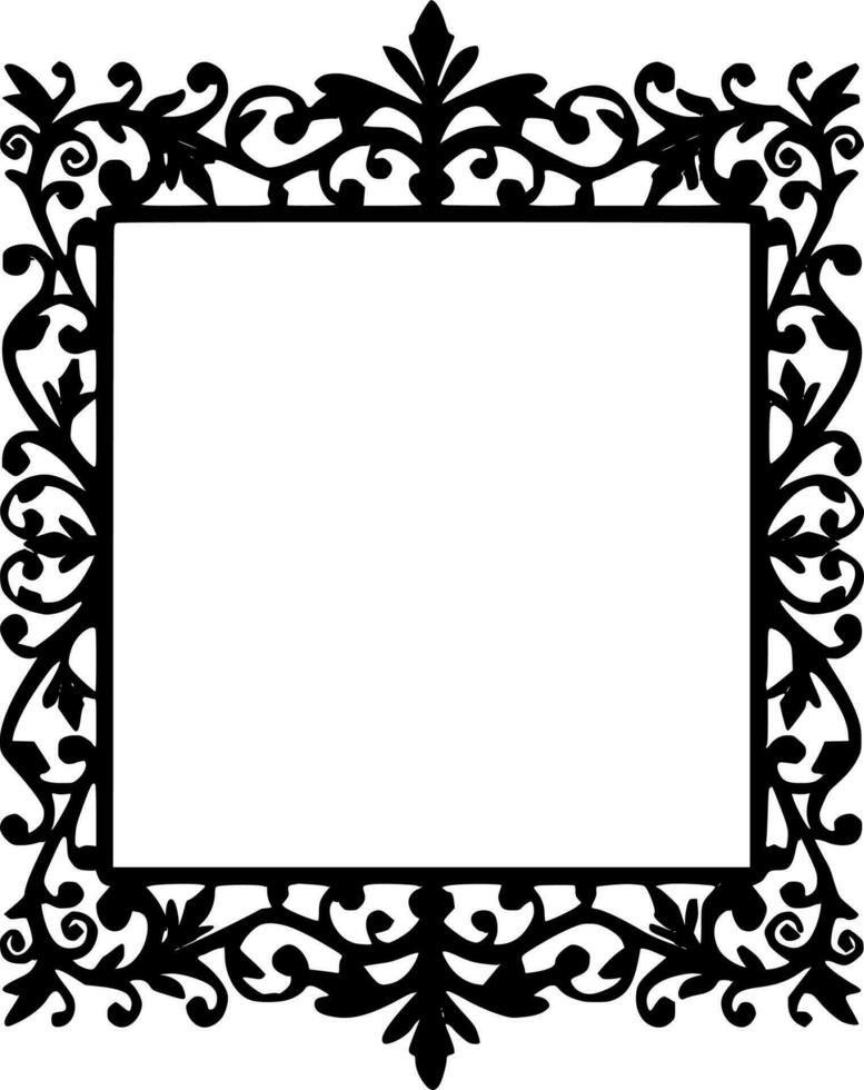 Vector silhouette of photo frame on white background