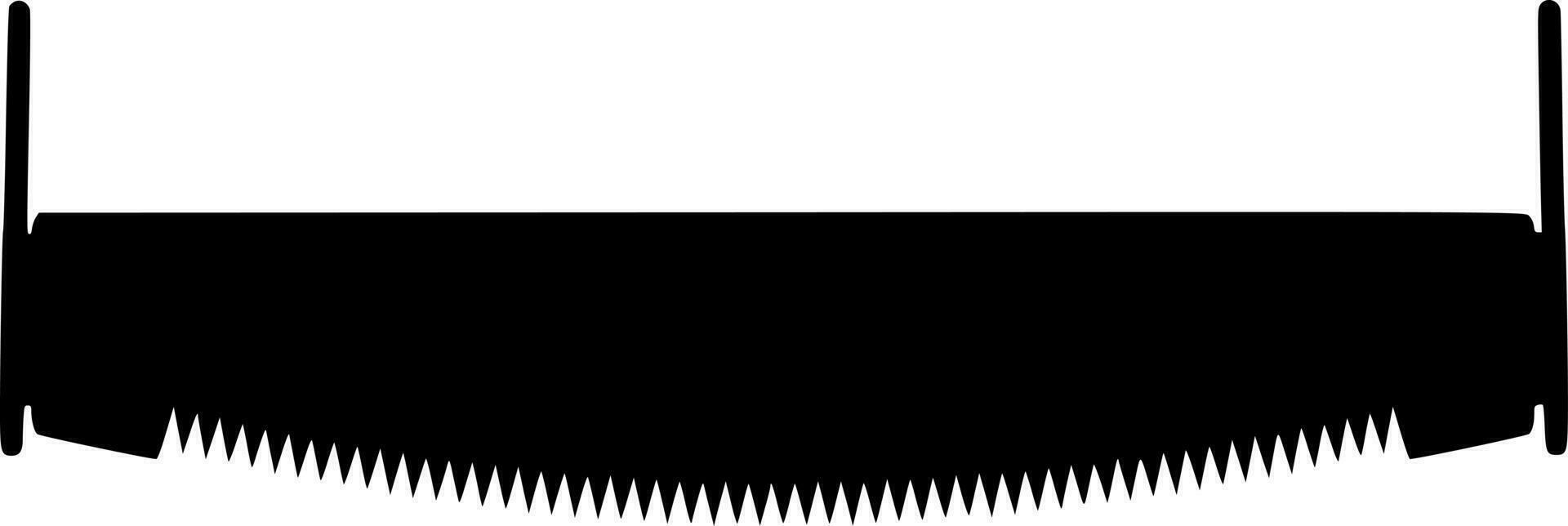 Vector silhouette of saw on white background