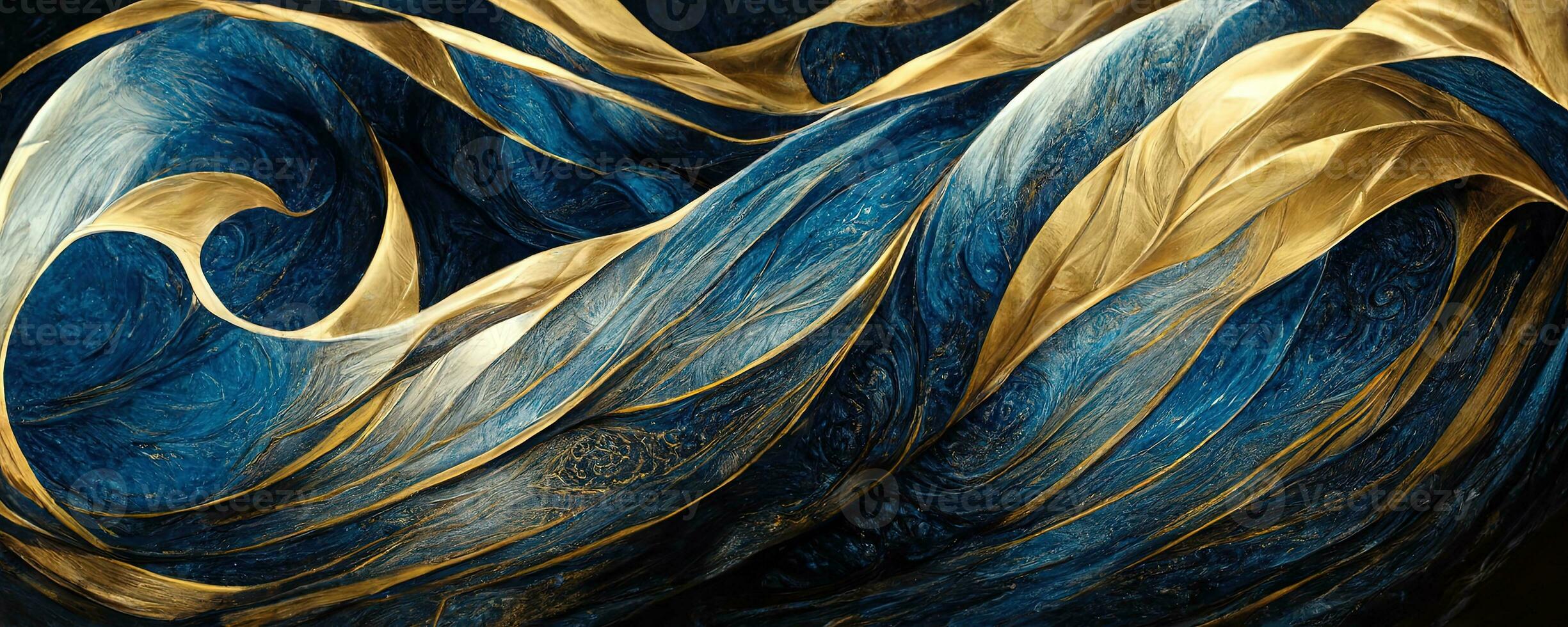 Marble effect background or texture. Spectacular abstract glistening golden solid liquid waves. Swirling golden and blue pastel pattern, shining golden and green color, marble geometric, vintage, photo