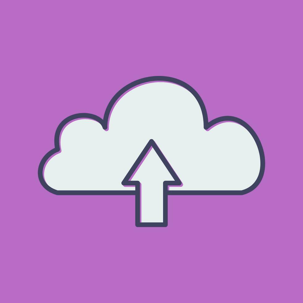Cloud with upward arrow Vector Icon