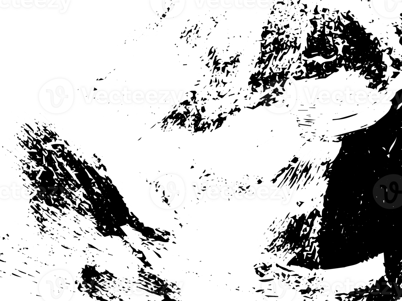 Rustic grunge texture with grain and stains. Abstract noise background. PNG graphic illustration with transparent background.