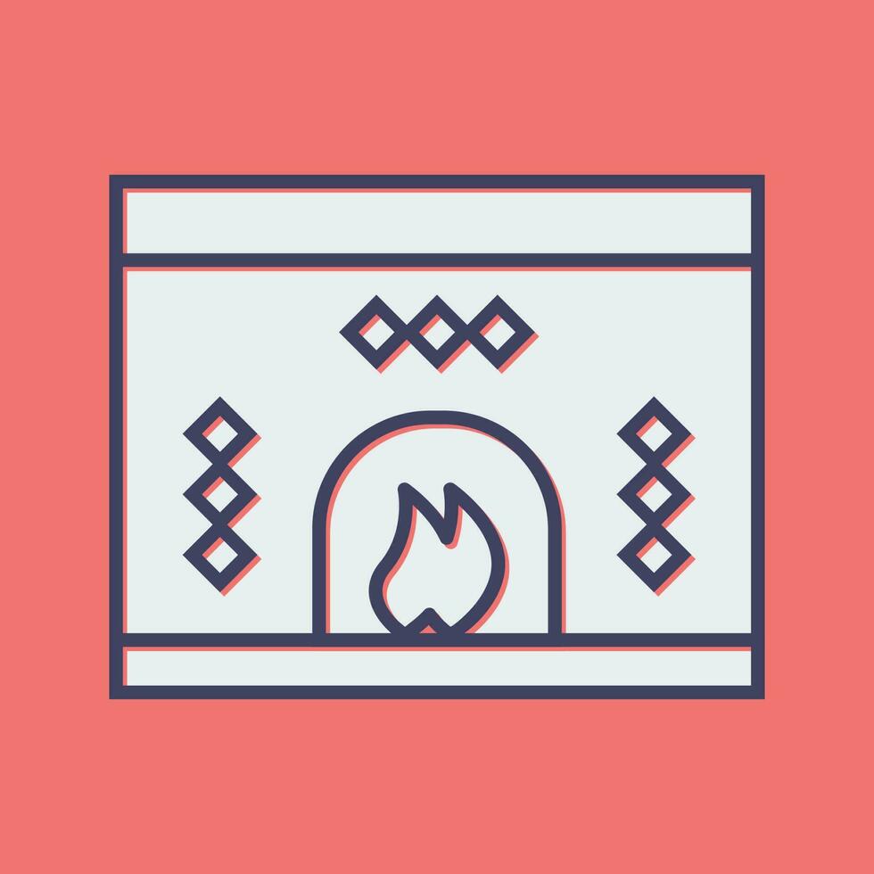 Fireplace Vector Icon