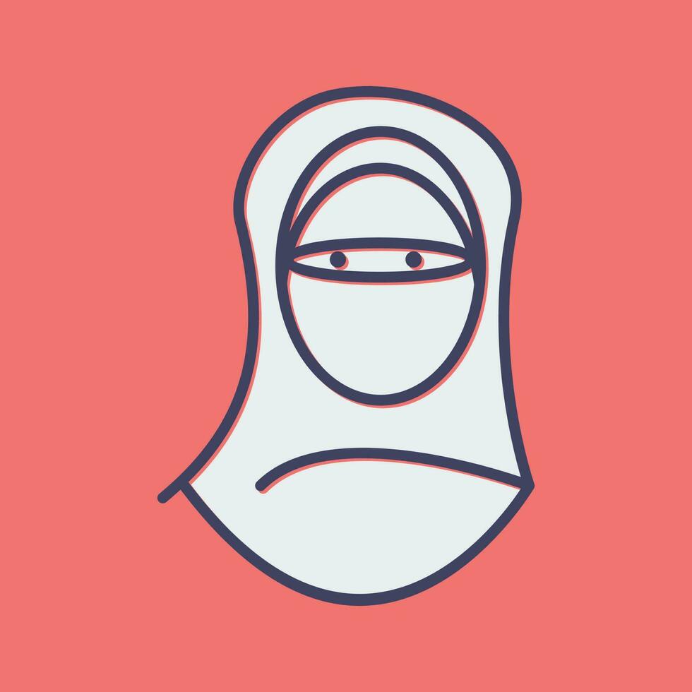 Woman with Niqab Vector Icon