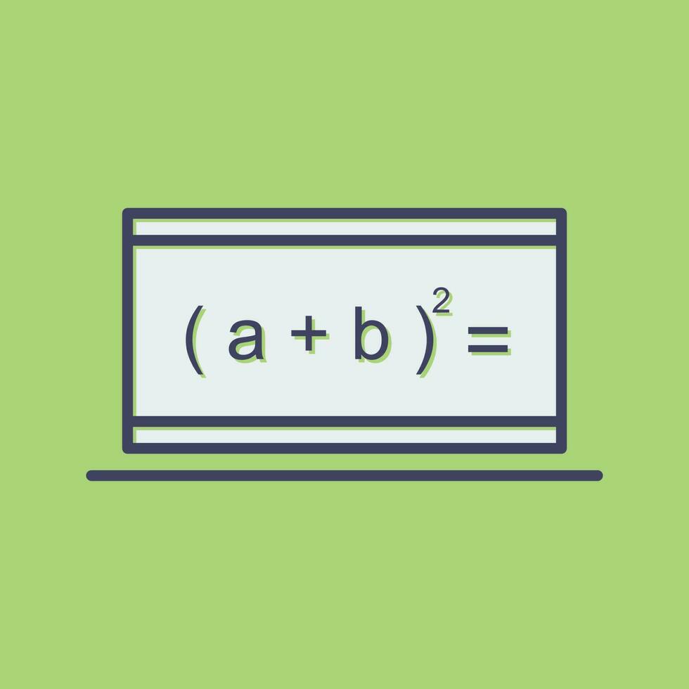 icono de vector de fórmula en línea
