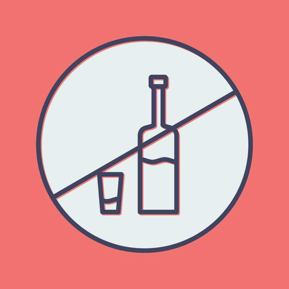 No Drinks Vector Icon