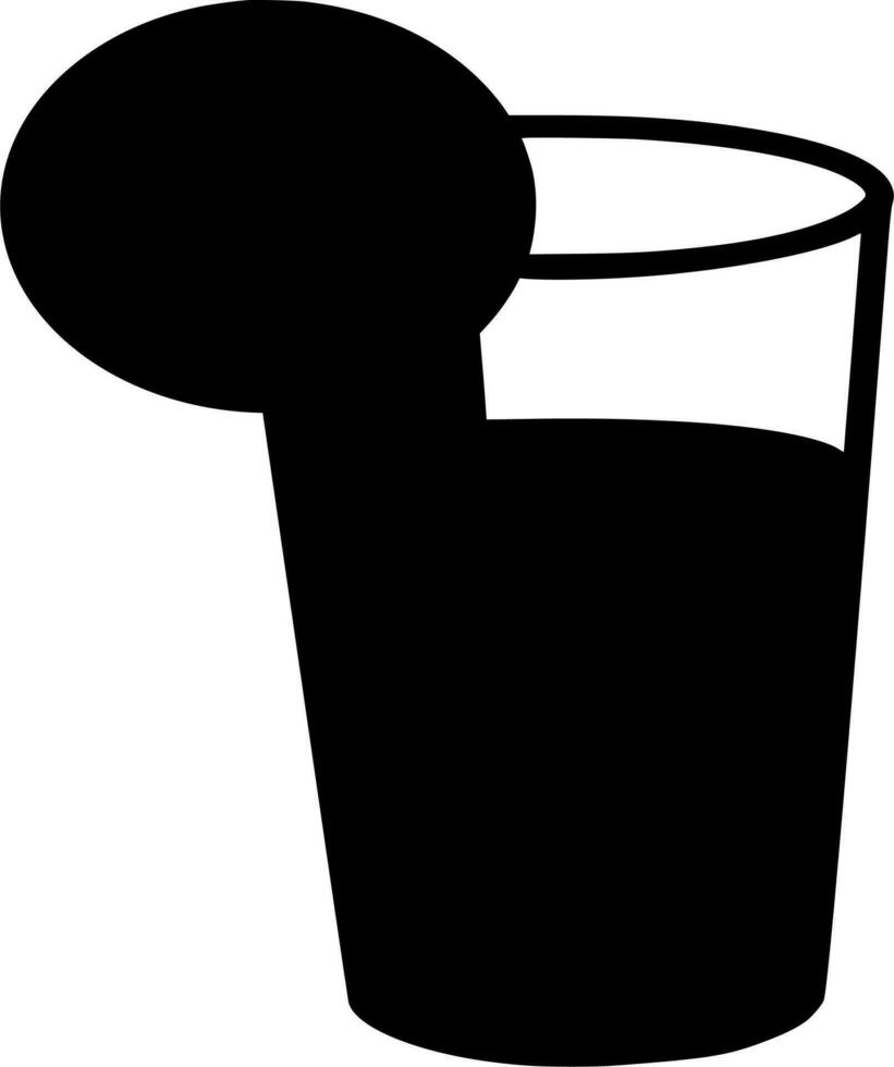 Vector silhouette of juice fruit on white background