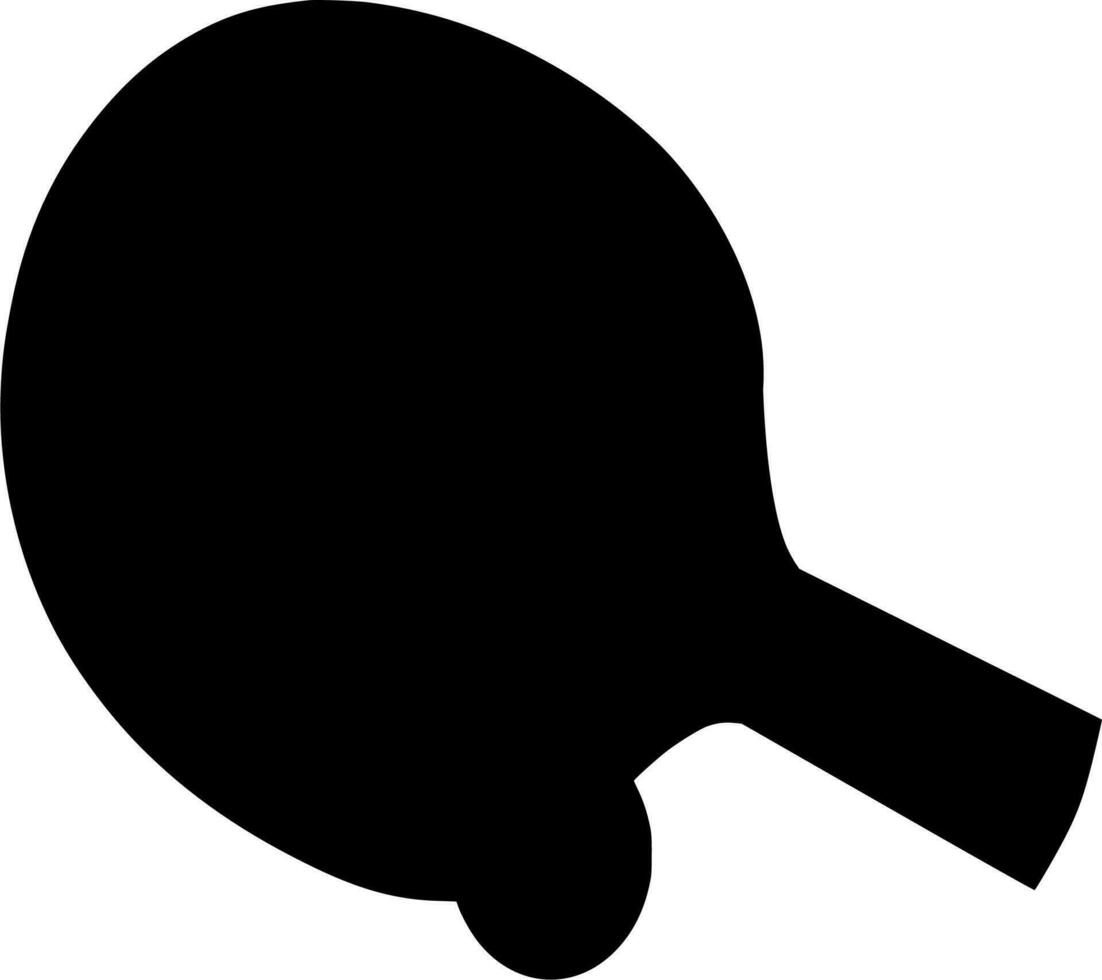 Vector silhouette of table tennis on white background