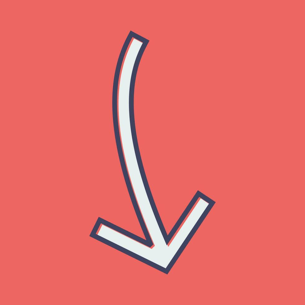 Arrow Pointing Down Vector Icon