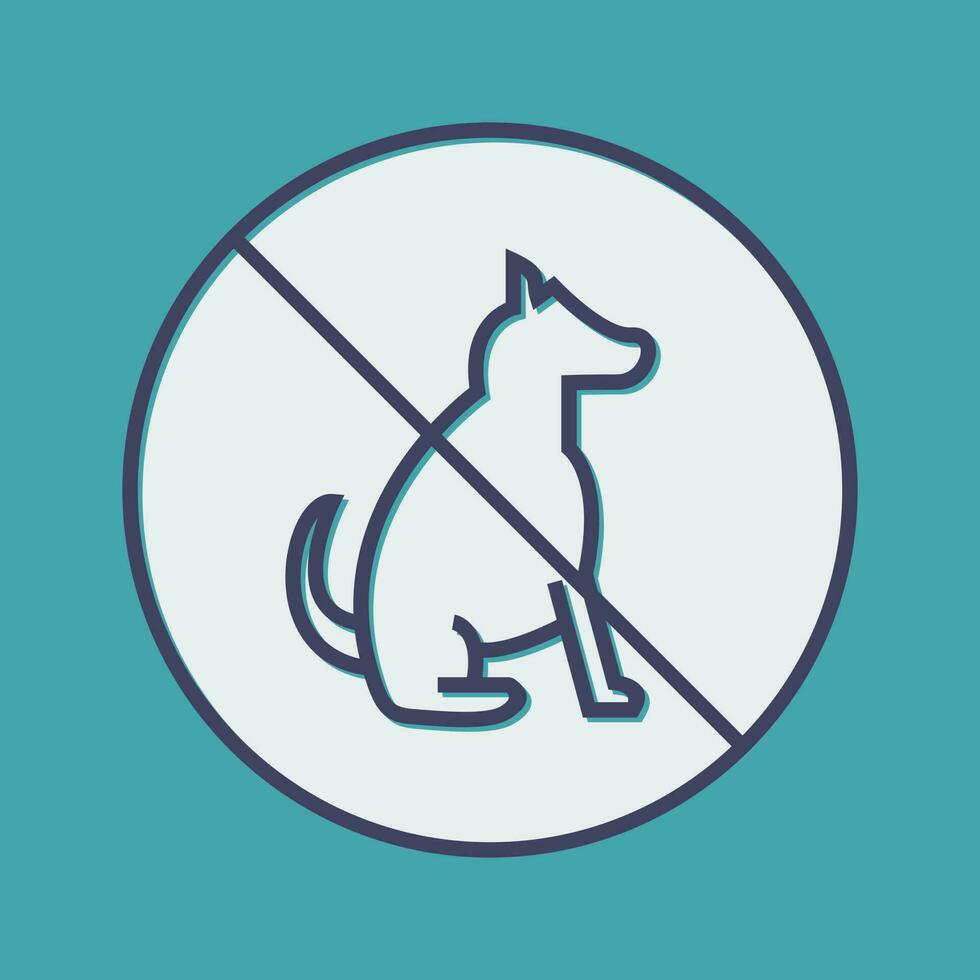 No Pet SIgn Vector Icon