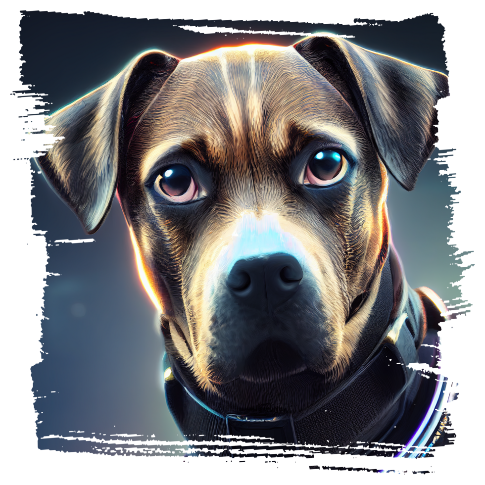 Cyberpunk Dog Sublimation png