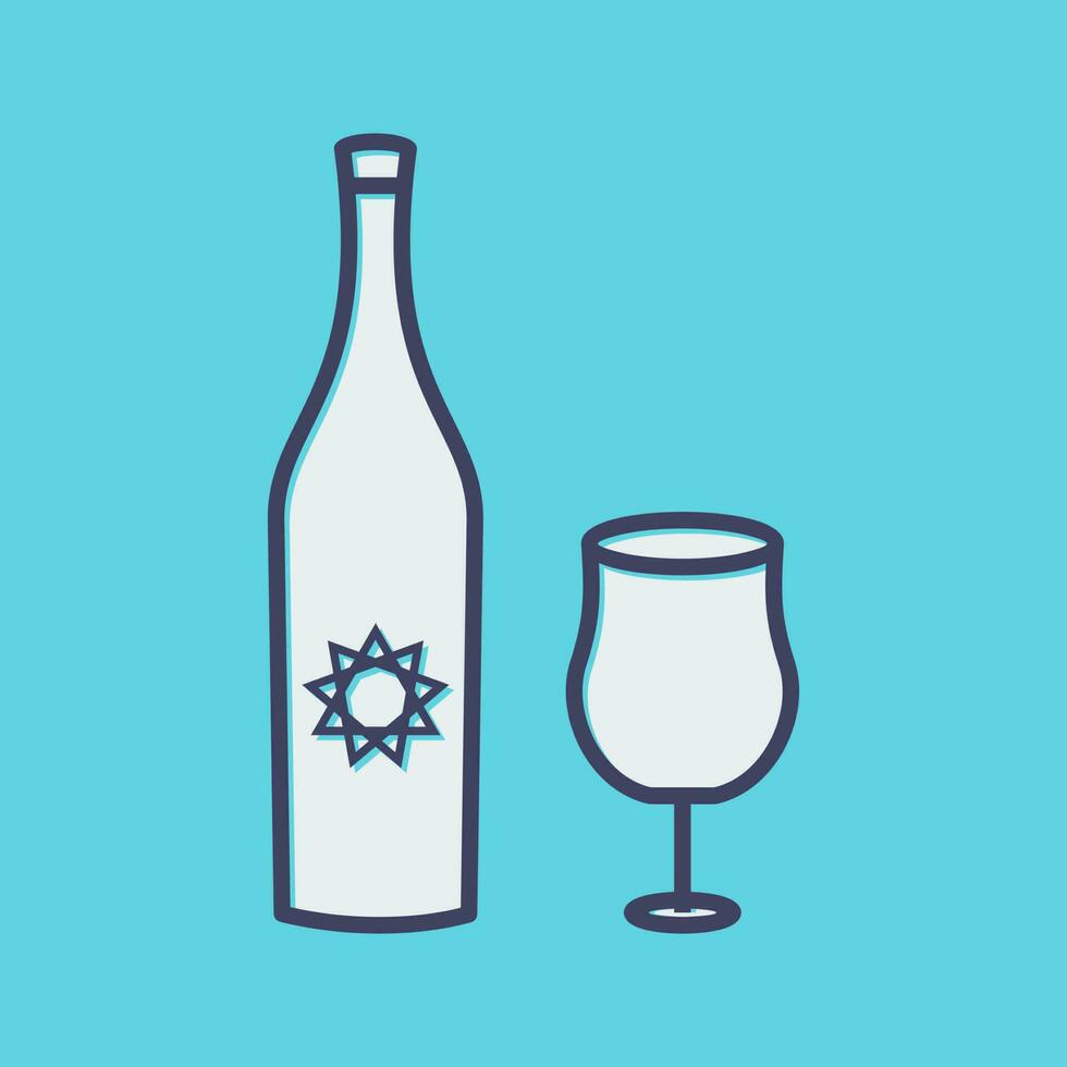 Goblet and Wine Vector Icon