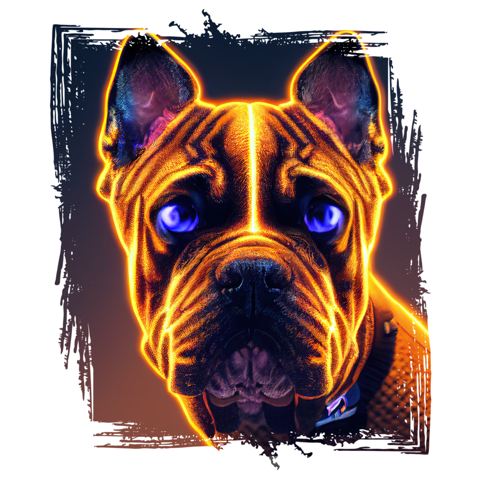 cyberpunk cachorro sublimação ai generativo png