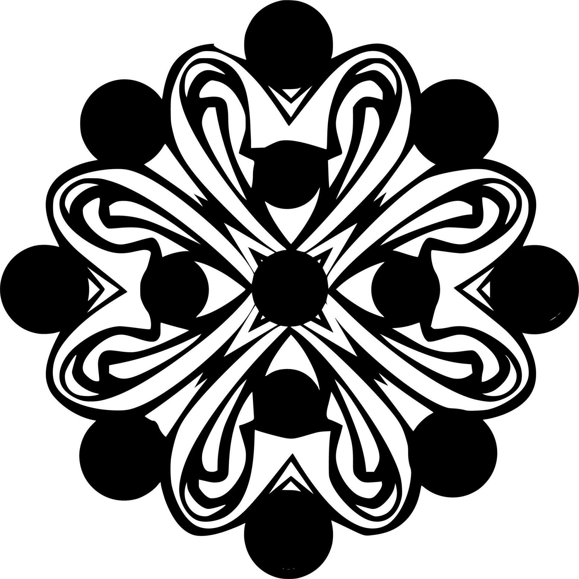 Vector silhouette of ornament on white background 23559953 Vector Art