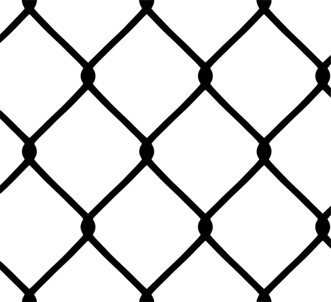Vector silhouette of fence on white background