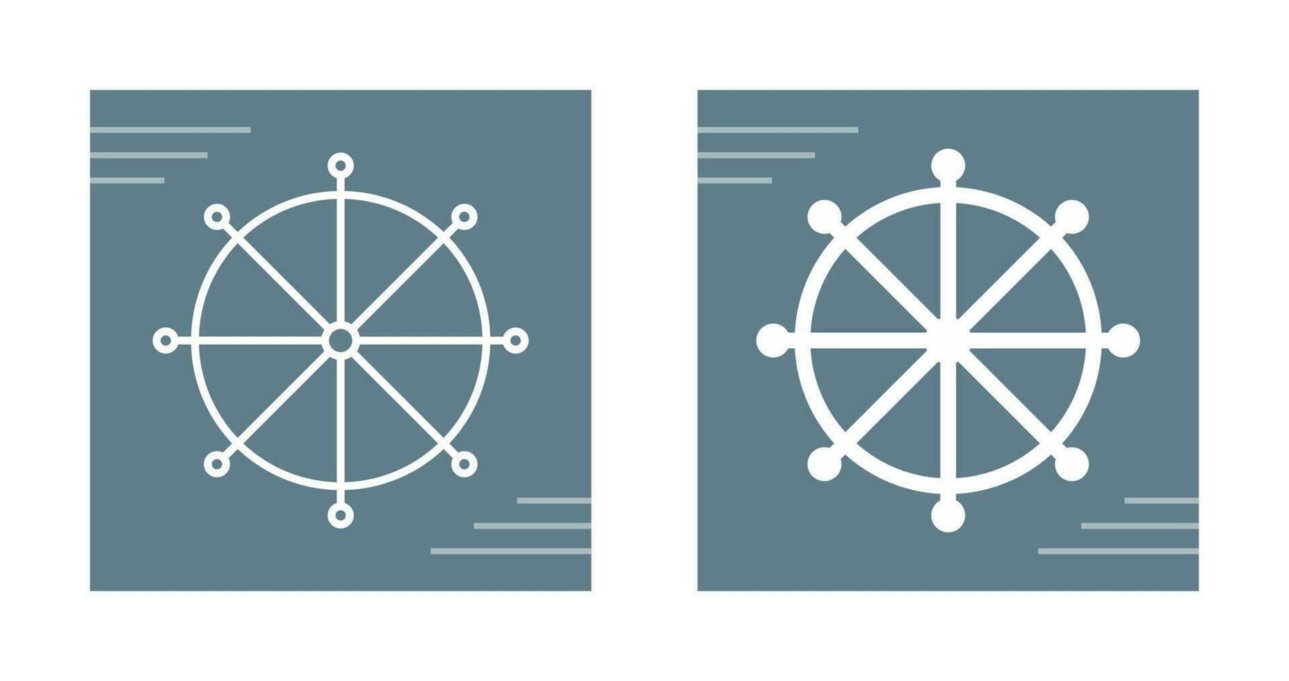 Ship Helm Vector Icon