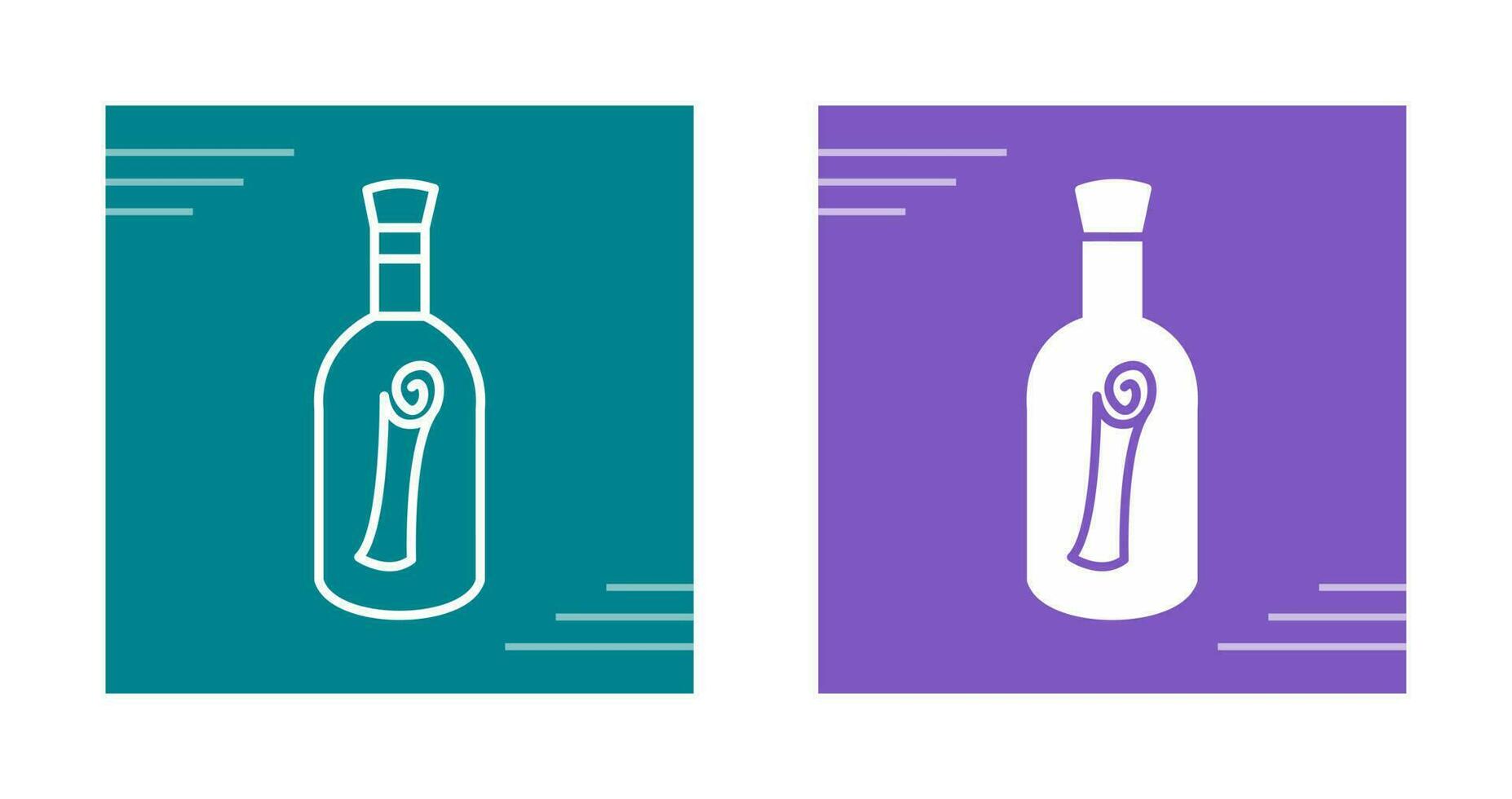 Scroll in Bottle Vector Icon