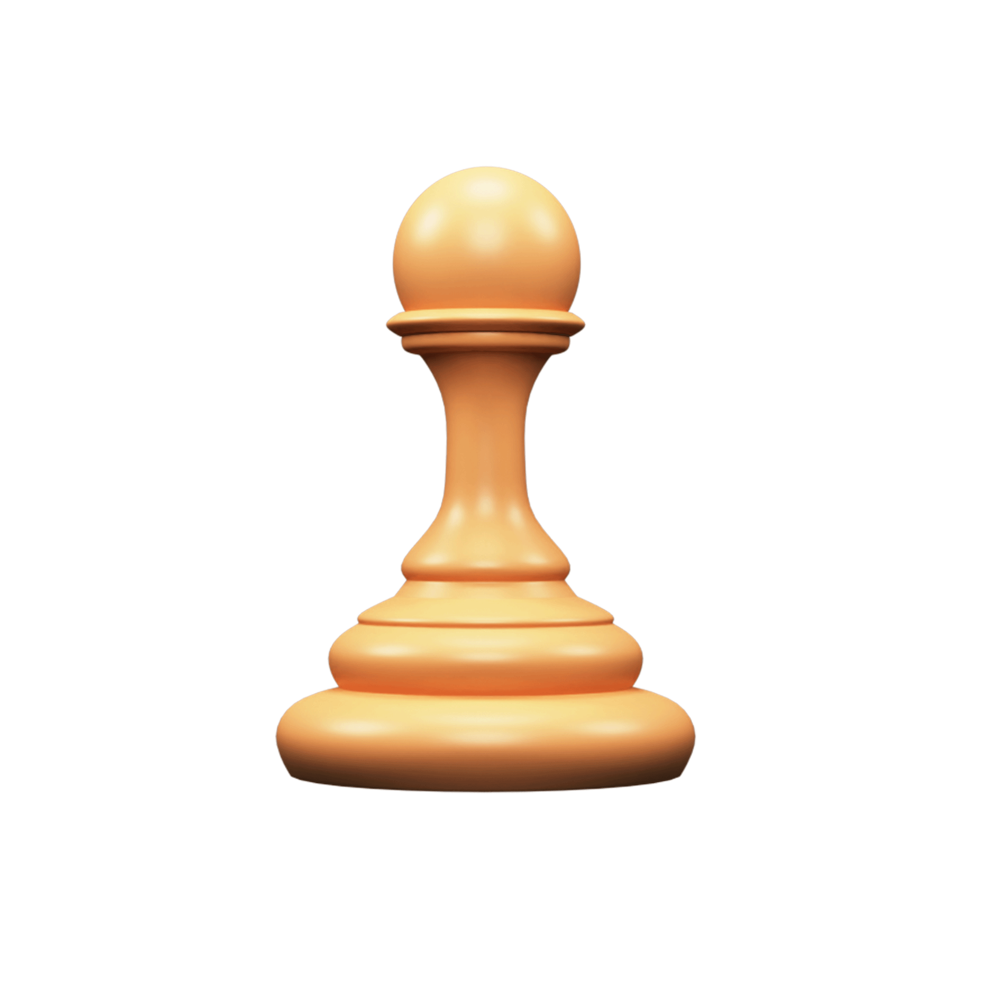 3D Rendering Front View of Many Pawn Chess with Leader in Front of