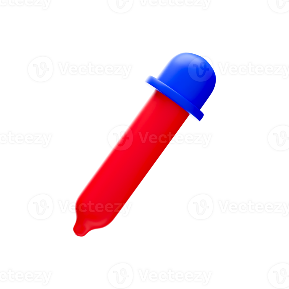 Red And Blue Dropper Icon In 3D Render. png