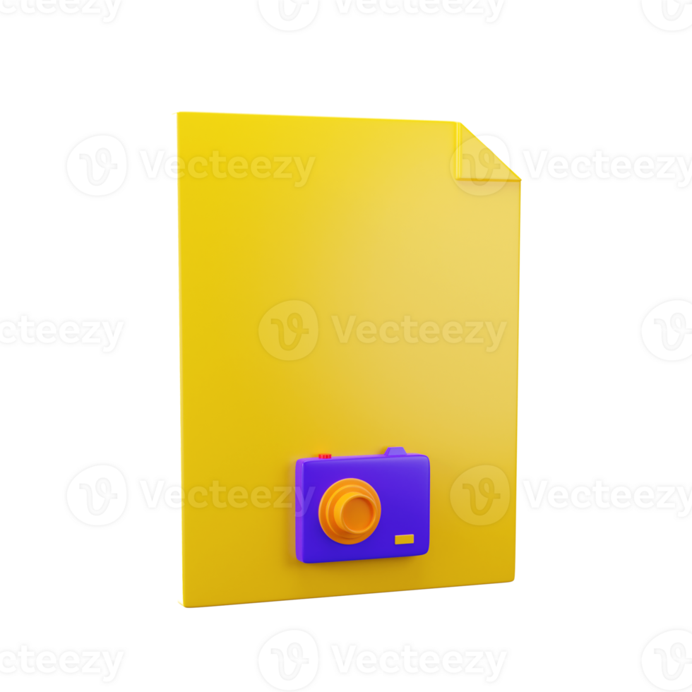 Purple And Yellow Raw File 3D Icon Or Symbol. png