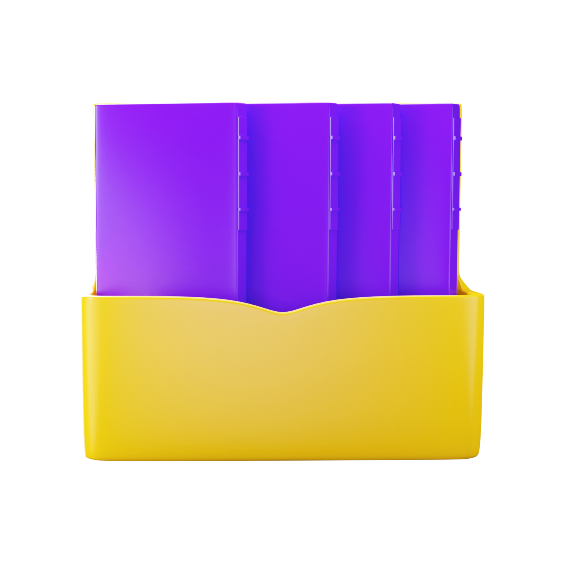 Yellow And Purple Illustration of File Box 3D Icon. 23560835 PNG