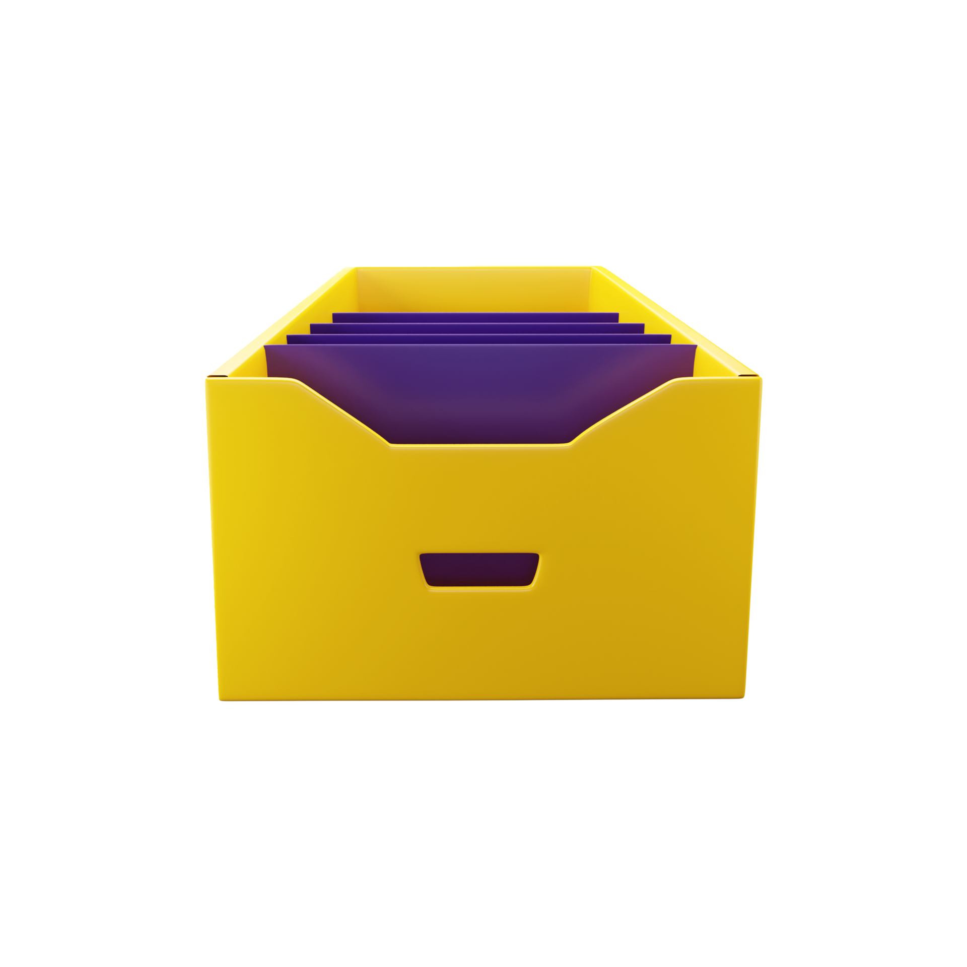 Yellow And Purple File Box Icon In 3D Render. 23560849 PNG