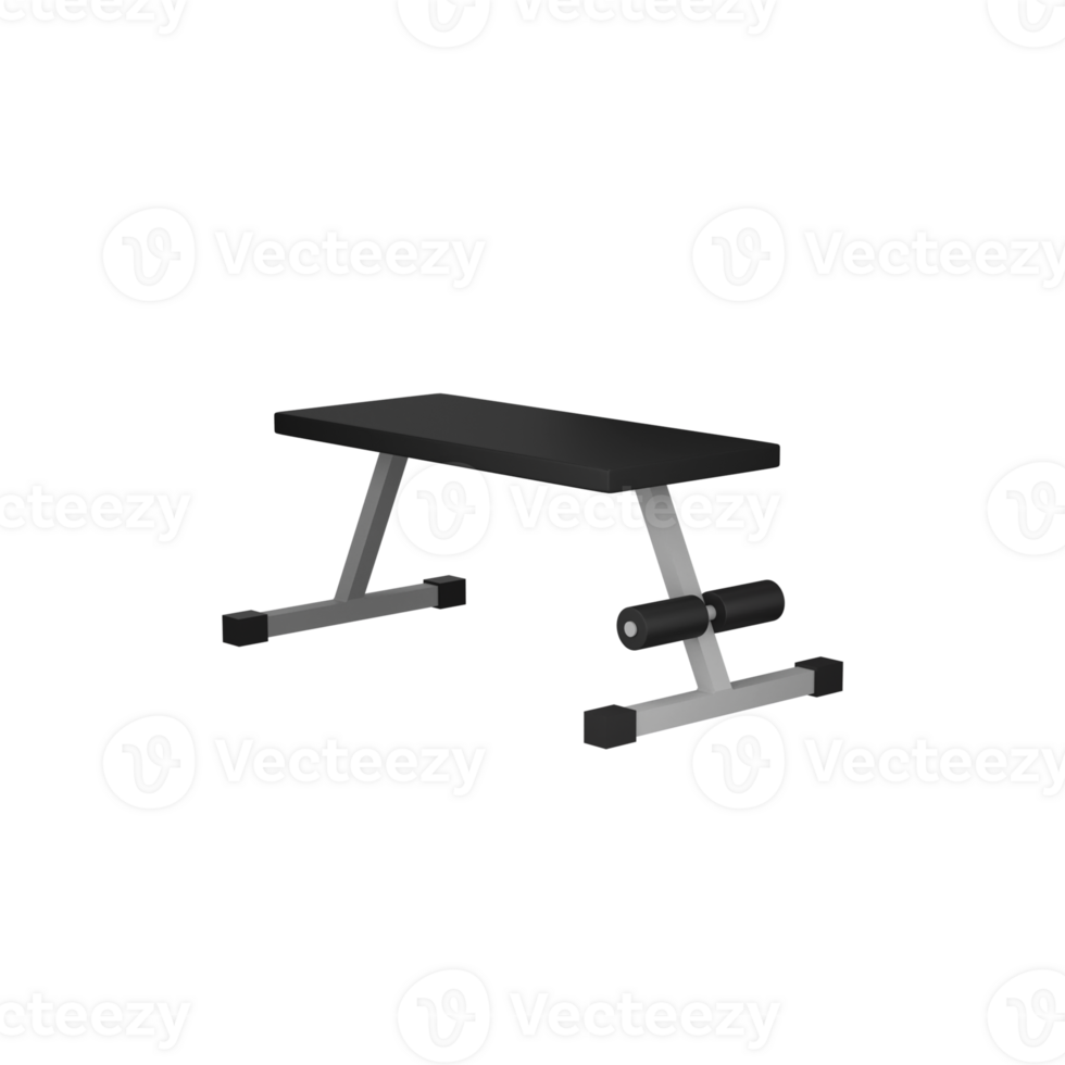 3D Rendering Style Gym Bench Icon In Grey Color. png