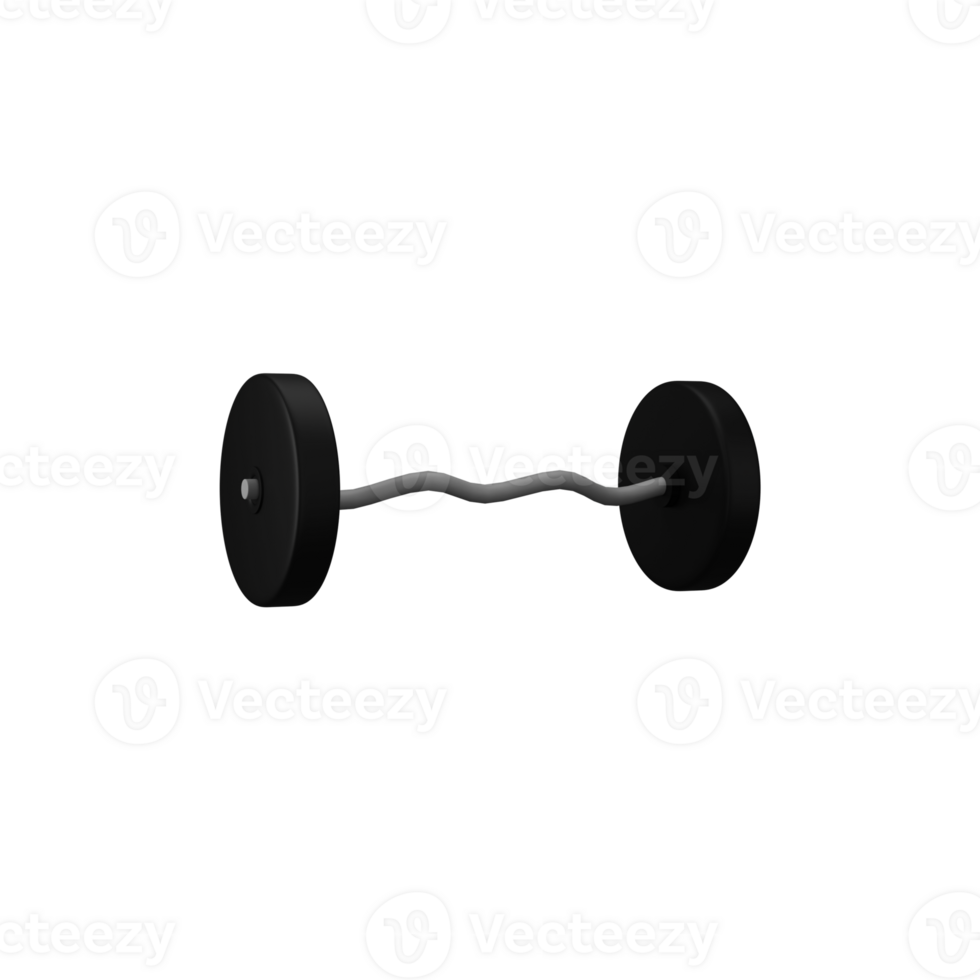 3D Render Style Barbell Icon In Grey Color. png